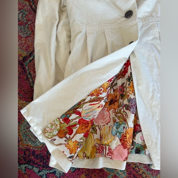 Elevenses for Anthropologie | Women’s winter white brushed cotton coat, size 6 - Picture 3 of 10